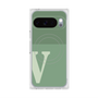 Premium Square Case with Pixelsnap［ Original - initial two tone - V green ］