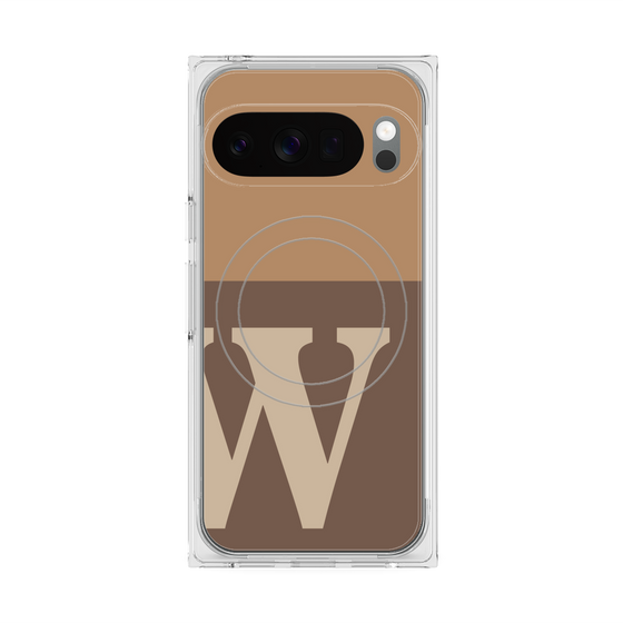 Premium Square Case with Pixelsnap［ Original - initial two tone - W brown ］