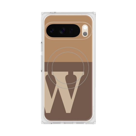 Premium Square Case with Pixelsnap［ Original - initial two tone - W brown ］