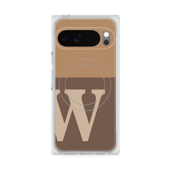 Premium Square Case with Pixelsnap［ Original - initial two tone - W brown ］
