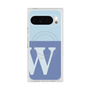 Premium Square Case with Pixelsnap［ Original - initial two tone - W blue ］