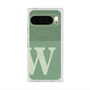 Premium Square Case with Pixelsnap［ Original - initial two tone - W green ］
