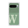 Premium Square Case with Pixelsnap［ Original - initial two tone - W green ］