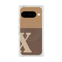 Premium Square Case with Pixelsnap［ Original - initial two tone - X brown ］