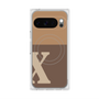 Premium Square Case with Pixelsnap［ Original - initial two tone - X brown ］