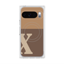 Premium Square Case with Pixelsnap［ Original - initial two tone - X brown ］
