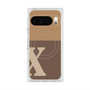 Premium Square Case with Pixelsnap［ Original - initial two tone - X brown ］