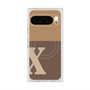Premium Square Case with Pixelsnap［ Original - initial two tone - X brown ］