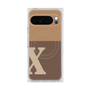 Premium Square Case with Pixelsnap［ Original - initial two tone - X brown ］