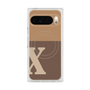 Premium Square Case with Pixelsnap［ Original - initial two tone - X brown ］