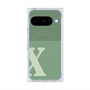 Premium Square Case with Pixelsnap［ Original - initial two tone - X green ］