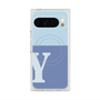 Premium Square Case with Pixelsnap［ Original - initial two tone - Y blue ］