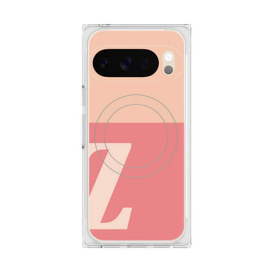 Premium Square Case with Pixelsnap［ Original - initial two tone - Z pink ］