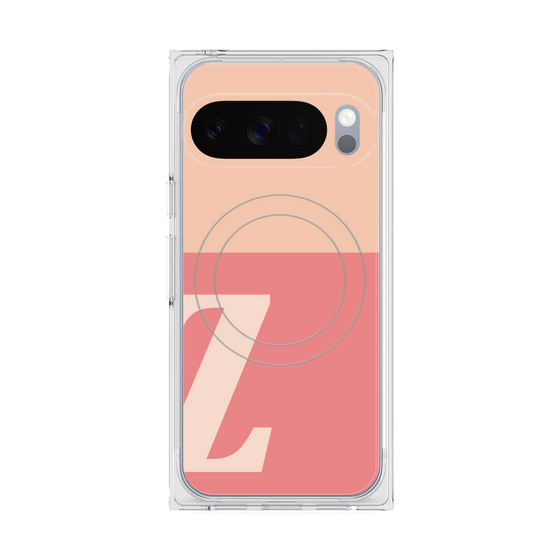 Premium Square Case with Pixelsnap［ Original - initial two tone - Z pink ］