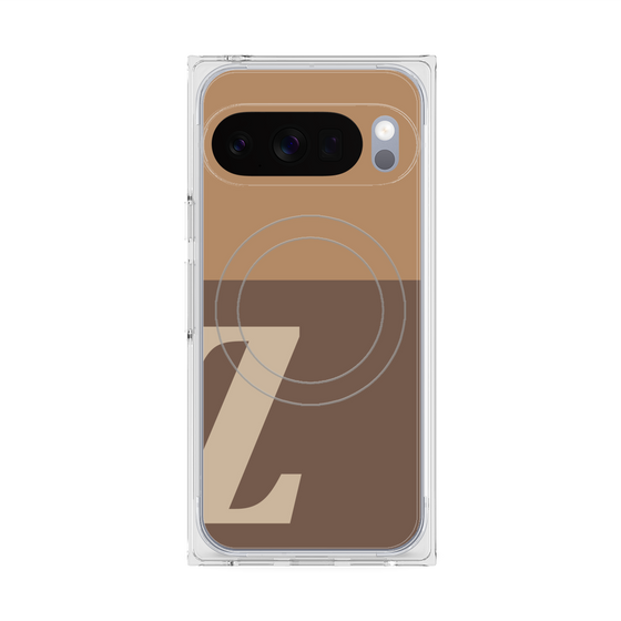 Premium Square Case with Pixelsnap［ Original - initial two tone - Z brown ］