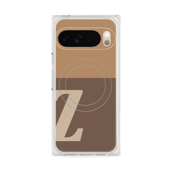 Premium Square Case with Pixelsnap［ Original - initial two tone - Z brown ］