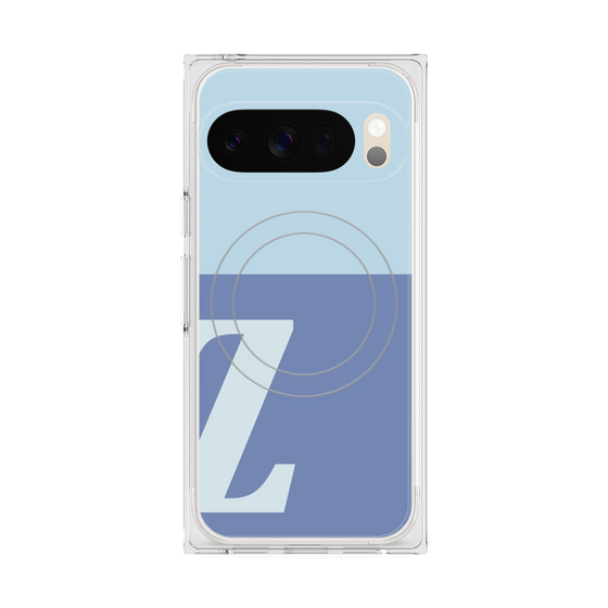 Premium Square Case with Pixelsnap［ Original - initial two tone - Z blue ］