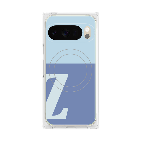 Premium Square Case with Pixelsnap［ Original - initial two tone - Z blue ］