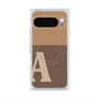 Premium Square Case with Pixelsnap［ Original - initial two tone - A brown ］