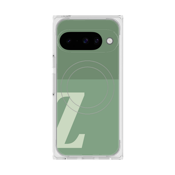 Premium Square Case with Pixelsnap［ Original - initial two tone - Z green ］