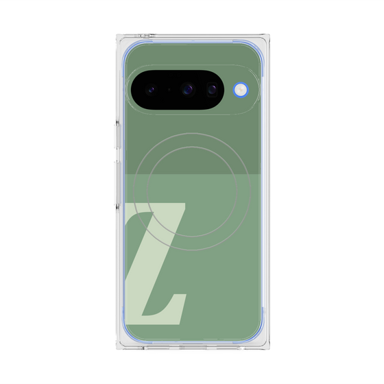 Premium Square Case with Pixelsnap［ Original - initial two tone - Z green ］