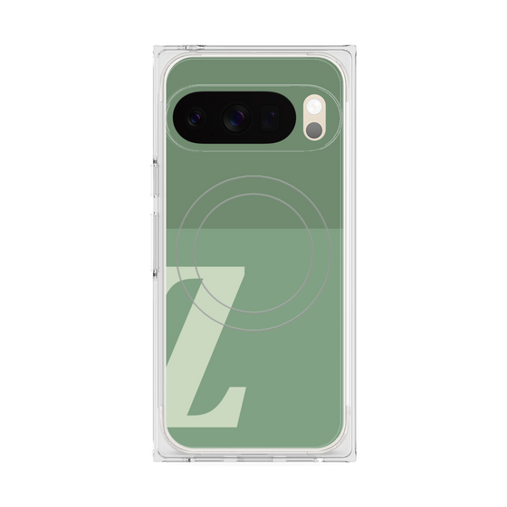 Premium Square Case with Pixelsnap［ Original - initial two tone - Z green ］