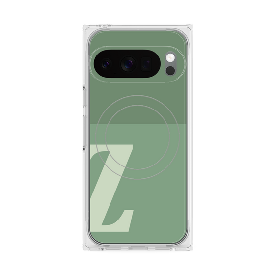 Premium Square Case with Pixelsnap［ Original - initial two tone - Z green ］