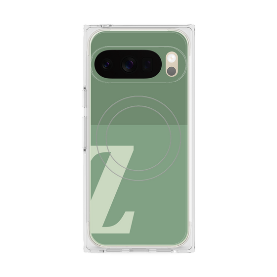 Premium Square Case with Pixelsnap［ Original - initial two tone - Z green ］
