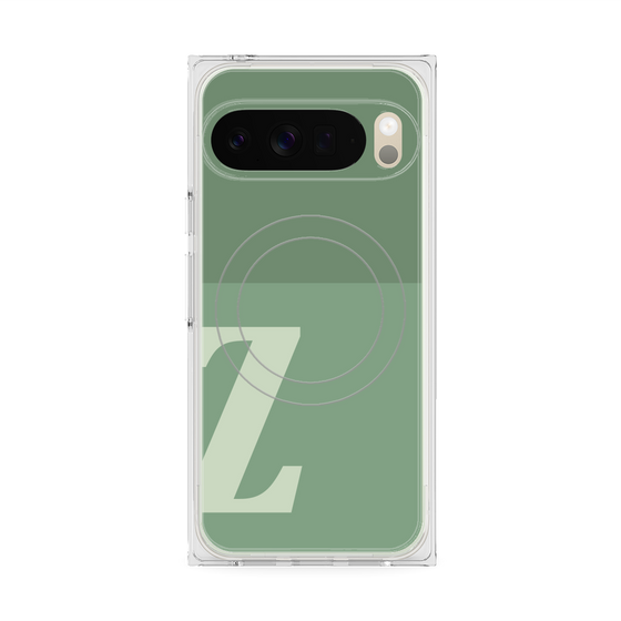 Premium Square Case with Pixelsnap［ Original - initial two tone - Z green ］