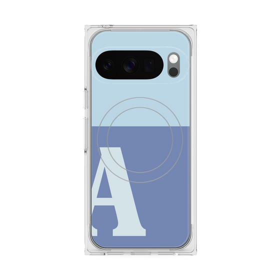 Premium Square Case with Pixelsnap［ Original - initial two tone - A blue ］