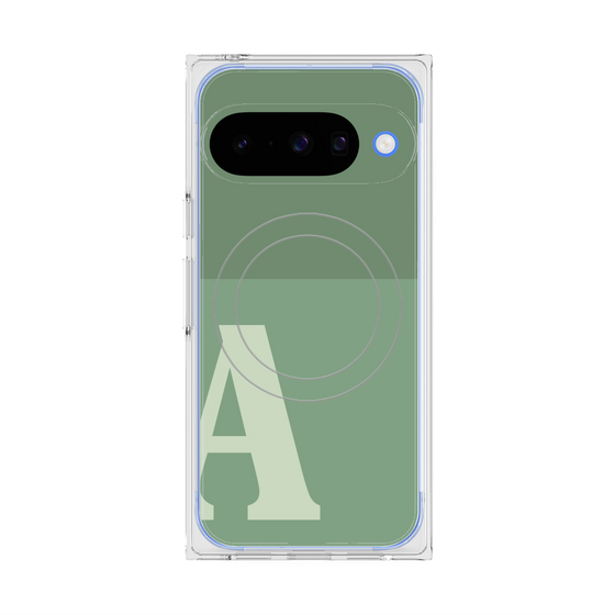 Premium Square Case with Pixelsnap［ Original - initial two tone - A green ］