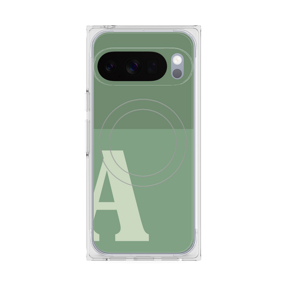 Premium Square Case with Pixelsnap［ Original - initial two tone - A green ］