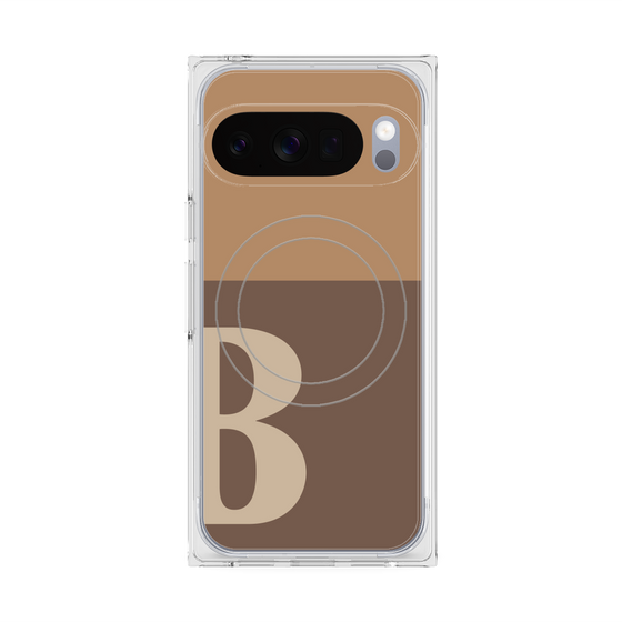 Premium Square Case with Pixelsnap［ Original - initial two tone - B brown ］