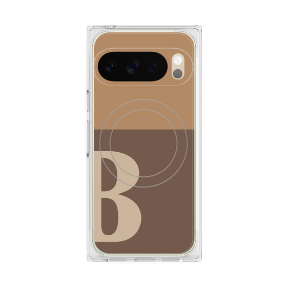 Premium Square Case with Pixelsnap［ Original - initial two tone - B brown ］