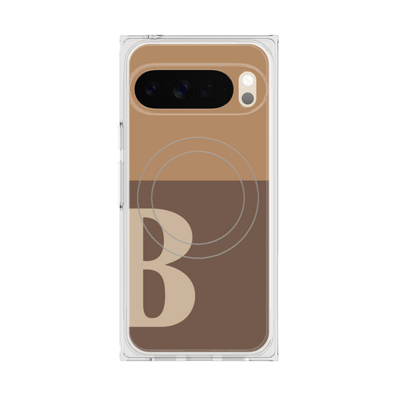 Premium Square Case with Pixelsnap［ Original - initial two tone - B brown ］