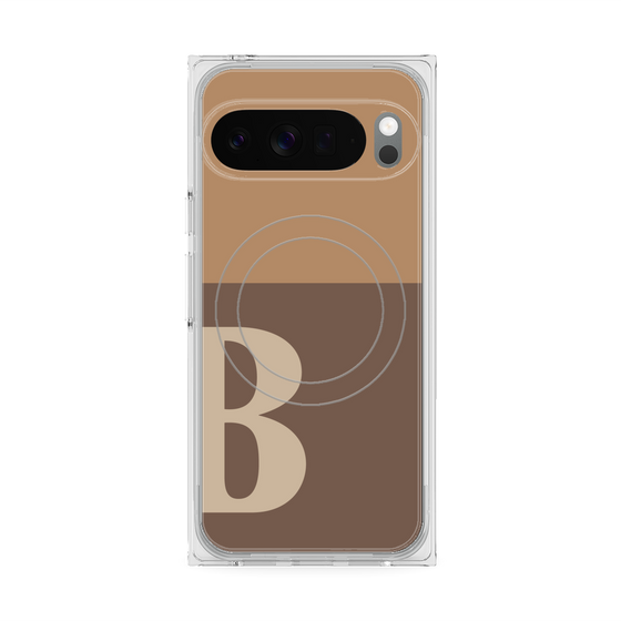 Premium Square Case with Pixelsnap［ Original - initial two tone - B brown ］