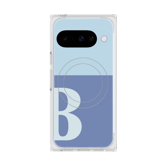 Premium Square Case with Pixelsnap［ Original - initial two tone - B blue ］