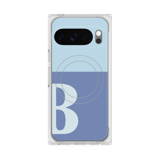 Premium Square Case with Pixelsnap［ Original - initial two tone - B blue ］