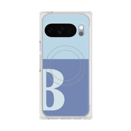 Premium Square Case with Pixelsnap［ Original - initial two tone - B blue ］