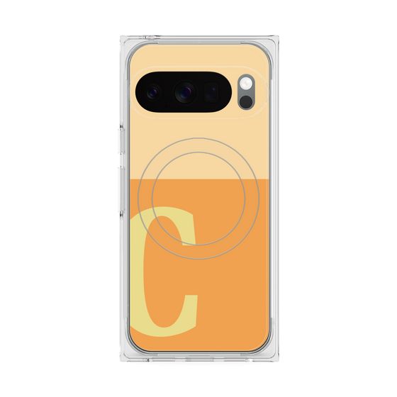 Premium Square Case with Pixelsnap［ Original - initial two tone - C orange ］