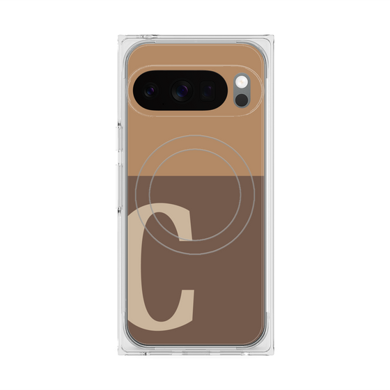 Premium Square Case with Pixelsnap［ Original - initial two tone - C brown ］