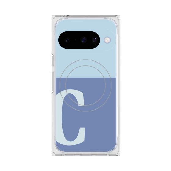 Premium Square Case with Pixelsnap［ Original - initial two tone - C blue ］