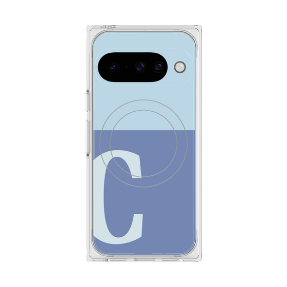 Premium Square Case with Pixelsnap［ Original - initial two tone - C blue ］