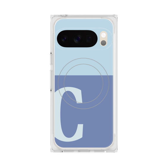 Premium Square Case with Pixelsnap［ Original - initial two tone - C blue ］