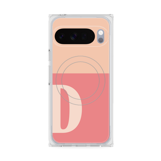 Premium Square Case with Pixelsnap［ Original - initial two tone - D pink ］