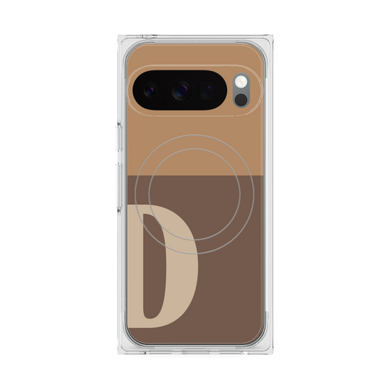 Premium Square Case with Pixelsnap［ Original - initial two tone - D brown ］