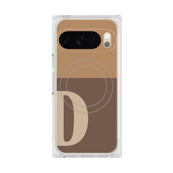 Premium Square Case with Pixelsnap［ Original - initial two tone - D brown ］