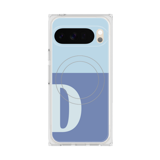 Premium Square Case with Pixelsnap［ Original - initial two tone - D blue ］