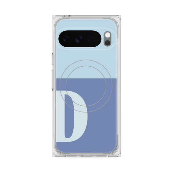 Premium Square Case with Pixelsnap［ Original - initial two tone - D blue ］