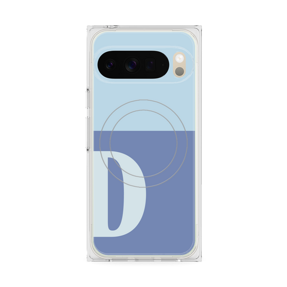 Premium Square Case with Pixelsnap［ Original - initial two tone - D blue ］